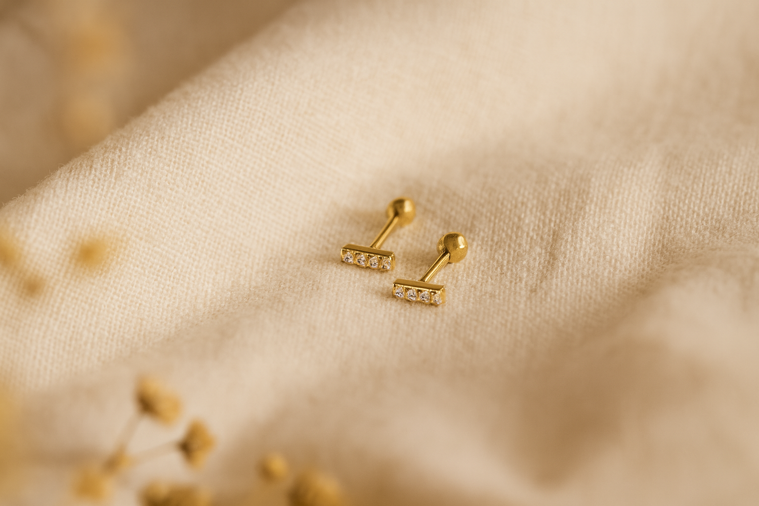 Diamond Bar Studs