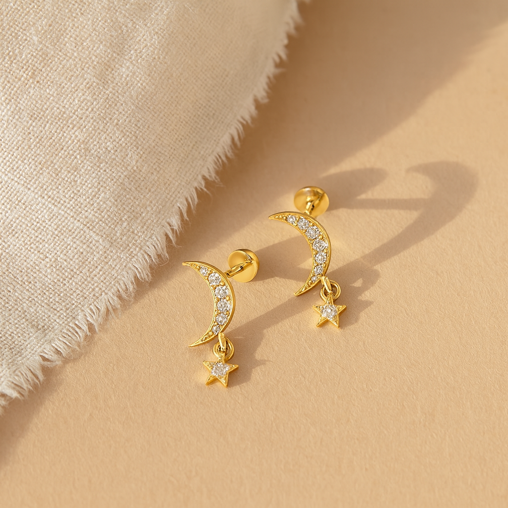 Crescent Star Stud