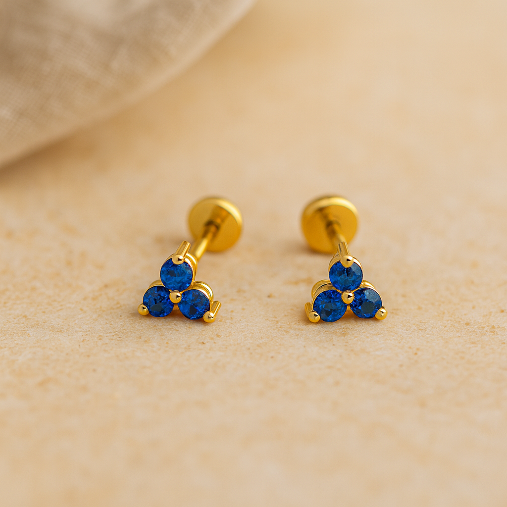 Sapphire Trio Studs