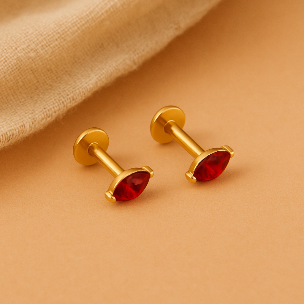 Ruby Marquise Studs