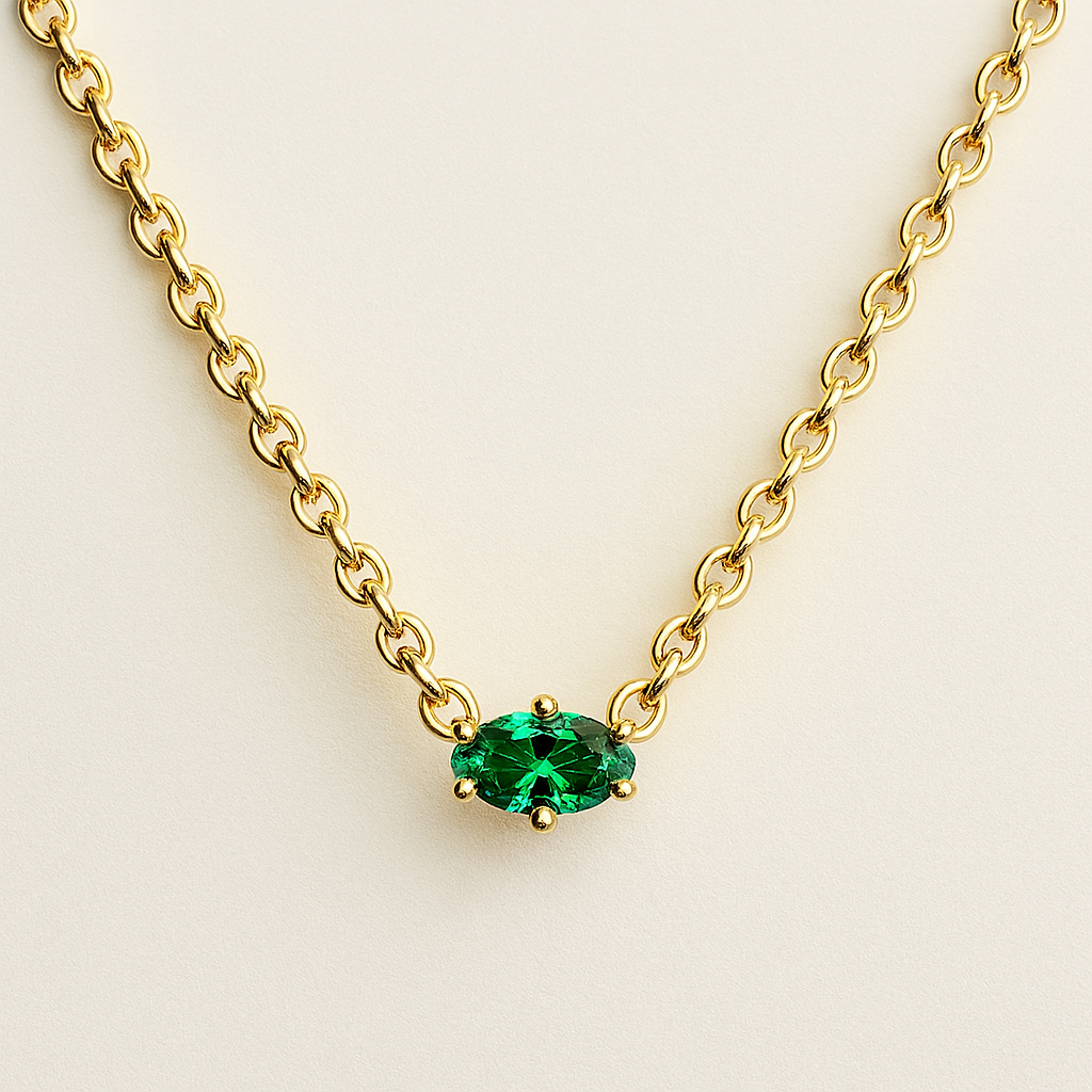 Marquise Emerald Necklace