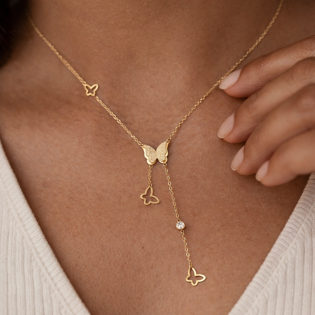 Butterfly Lariat Necklace
