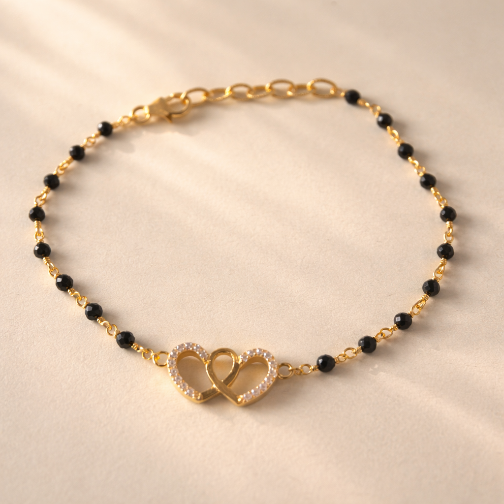Double Heart Hand Mangalsutra