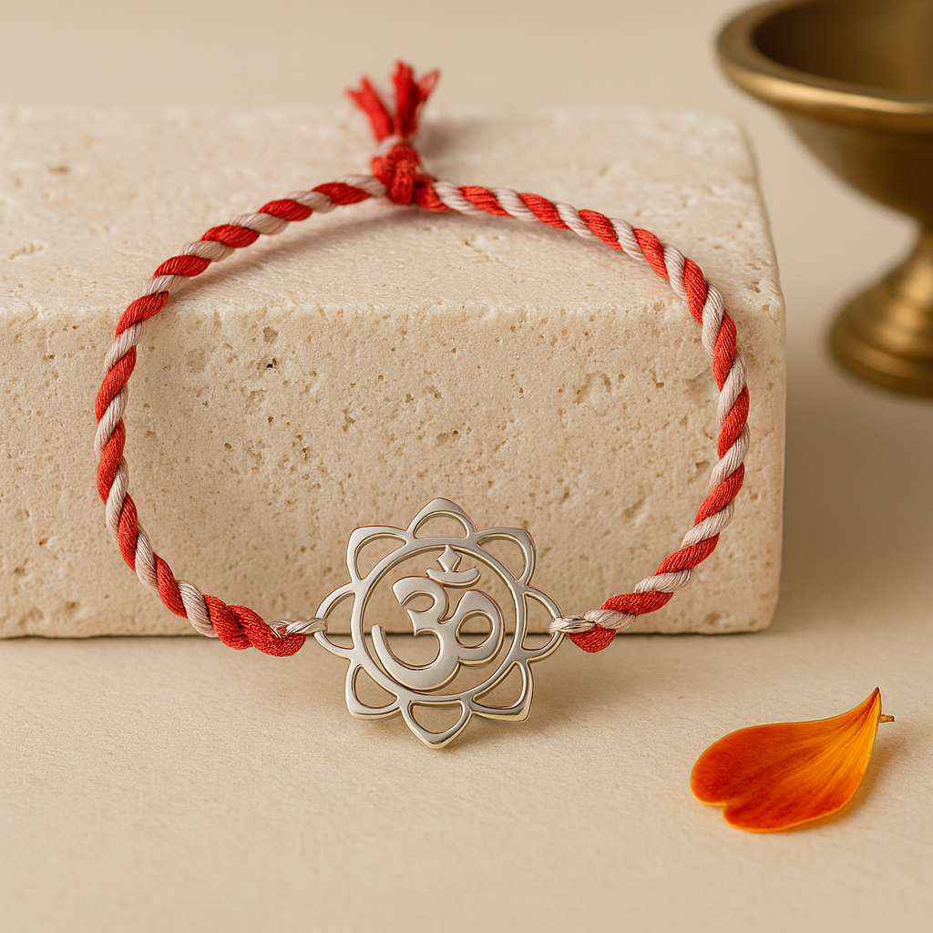 Three Rakhi Silver Festive Combo