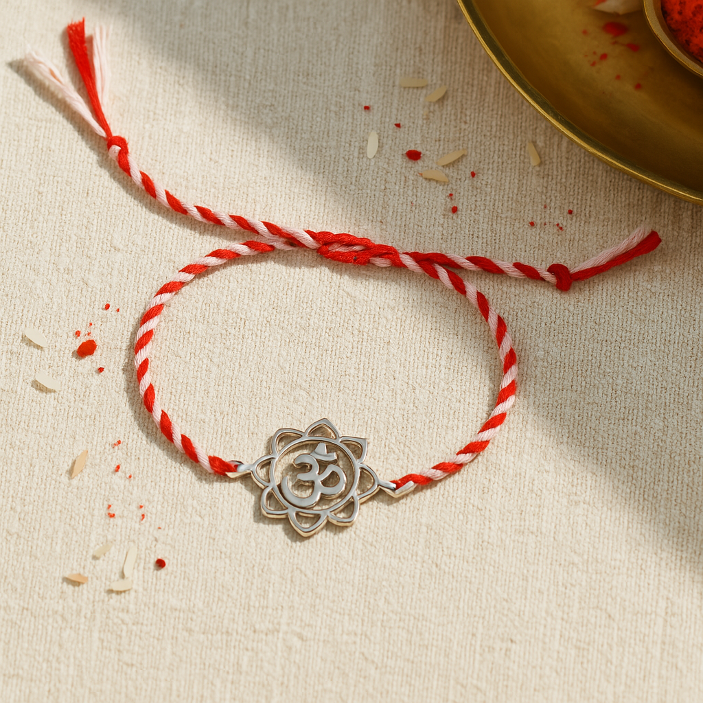 Three Rakhi Silver Festive Combo