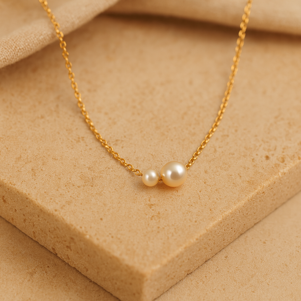 Duo Pearl Necklace