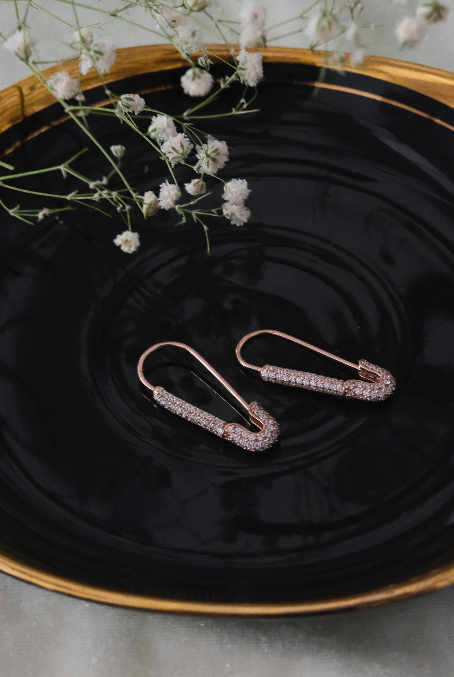 Glam Safety Pin Earrings