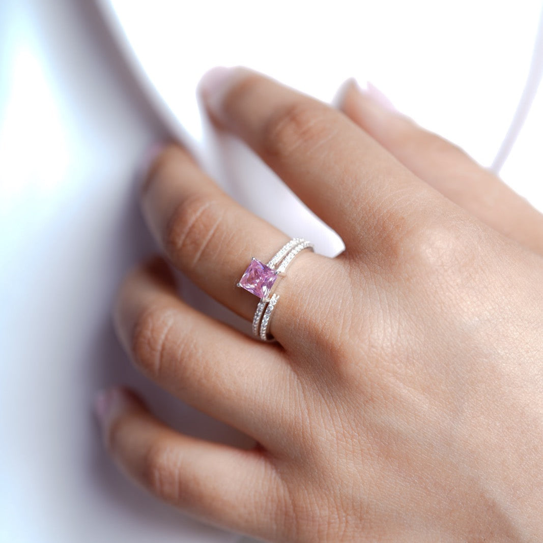 Blush Spiral Ring