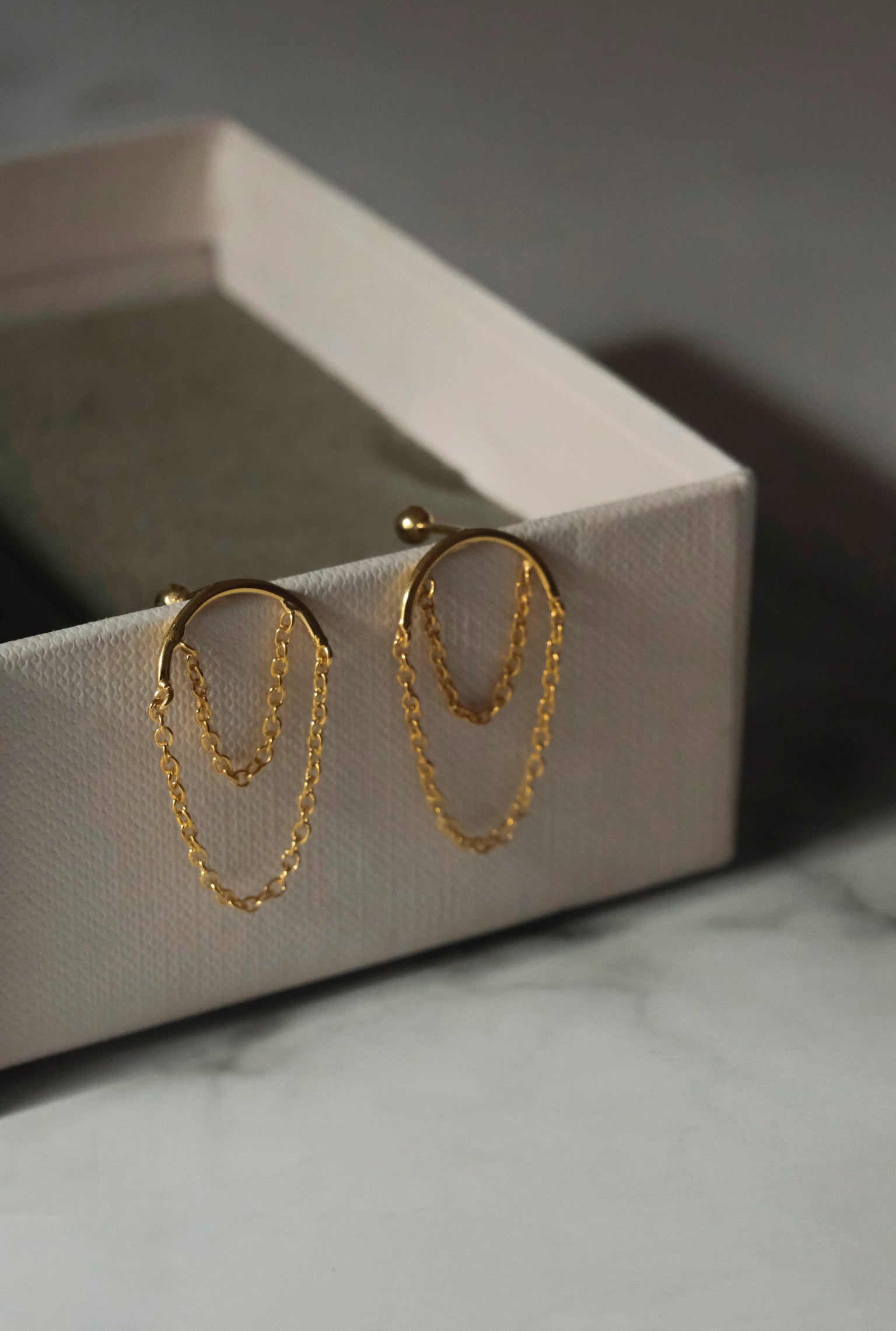 Curved Chain Earrings