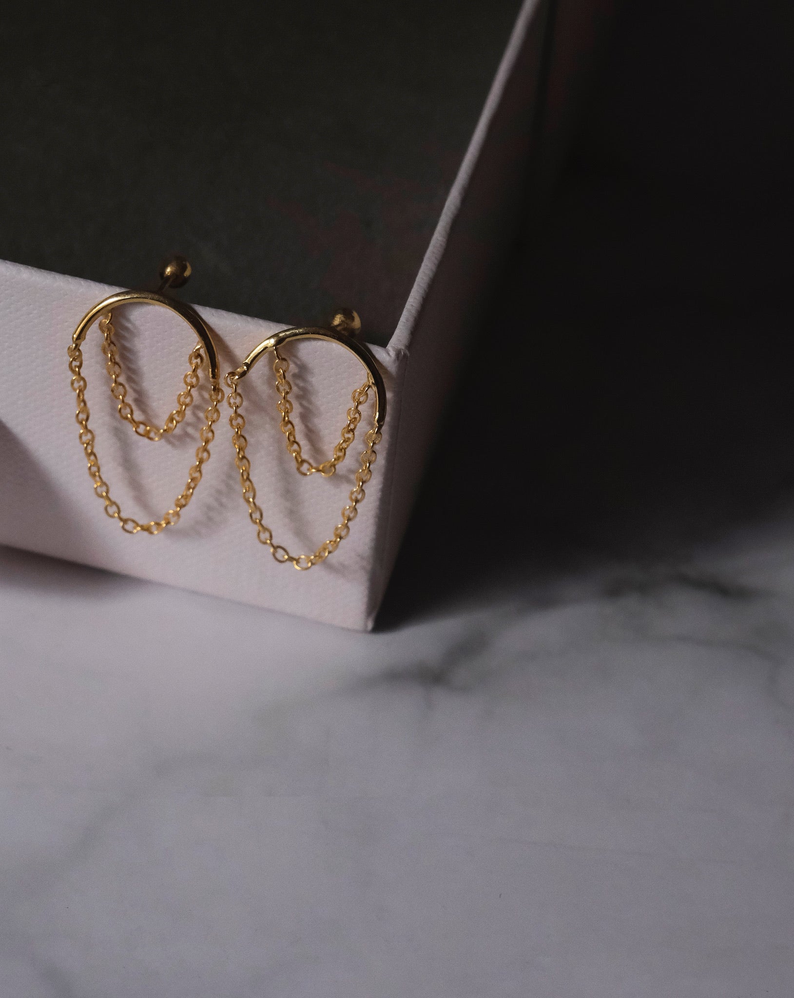 Curved Chain Earrings
