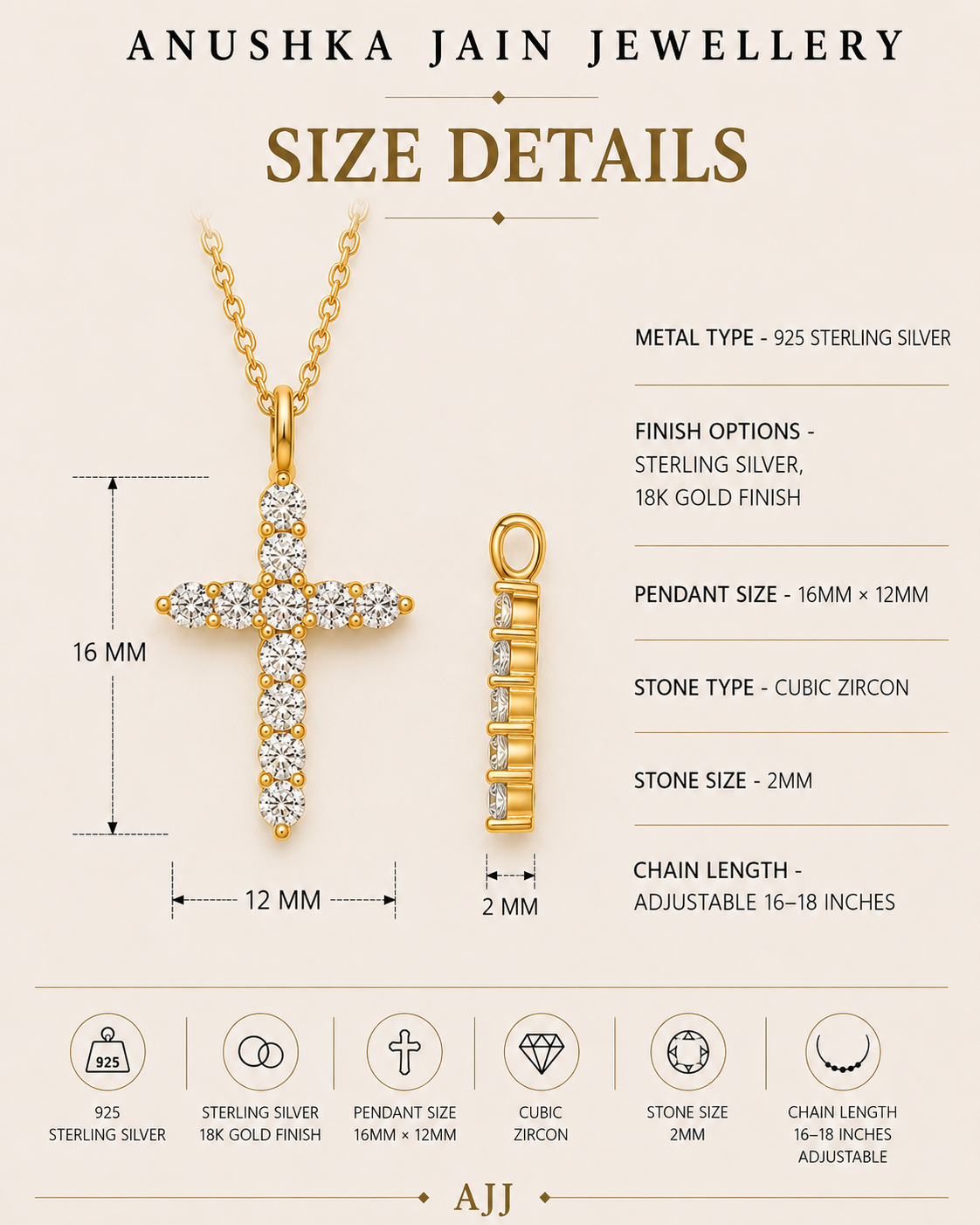 Diamond Holy Cross Necklace