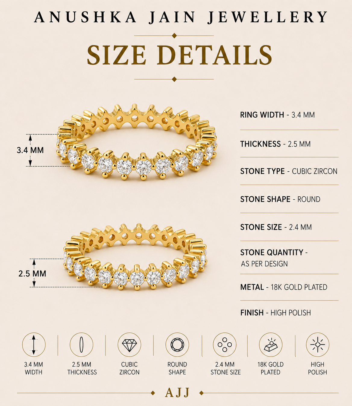 Diamond Prong Eternity Ring