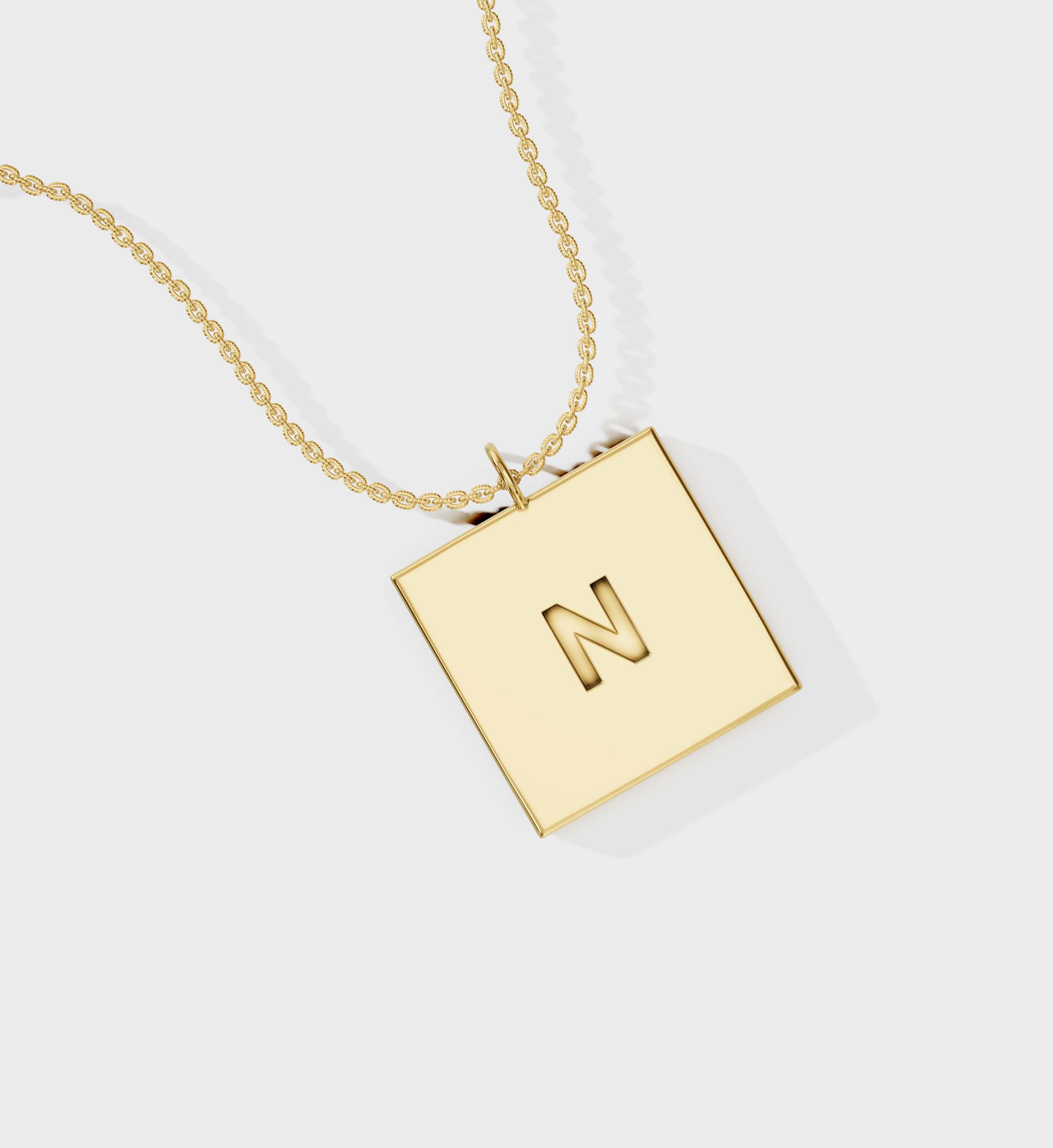 Malaika Arora In Engraved Square Bar Necklace
