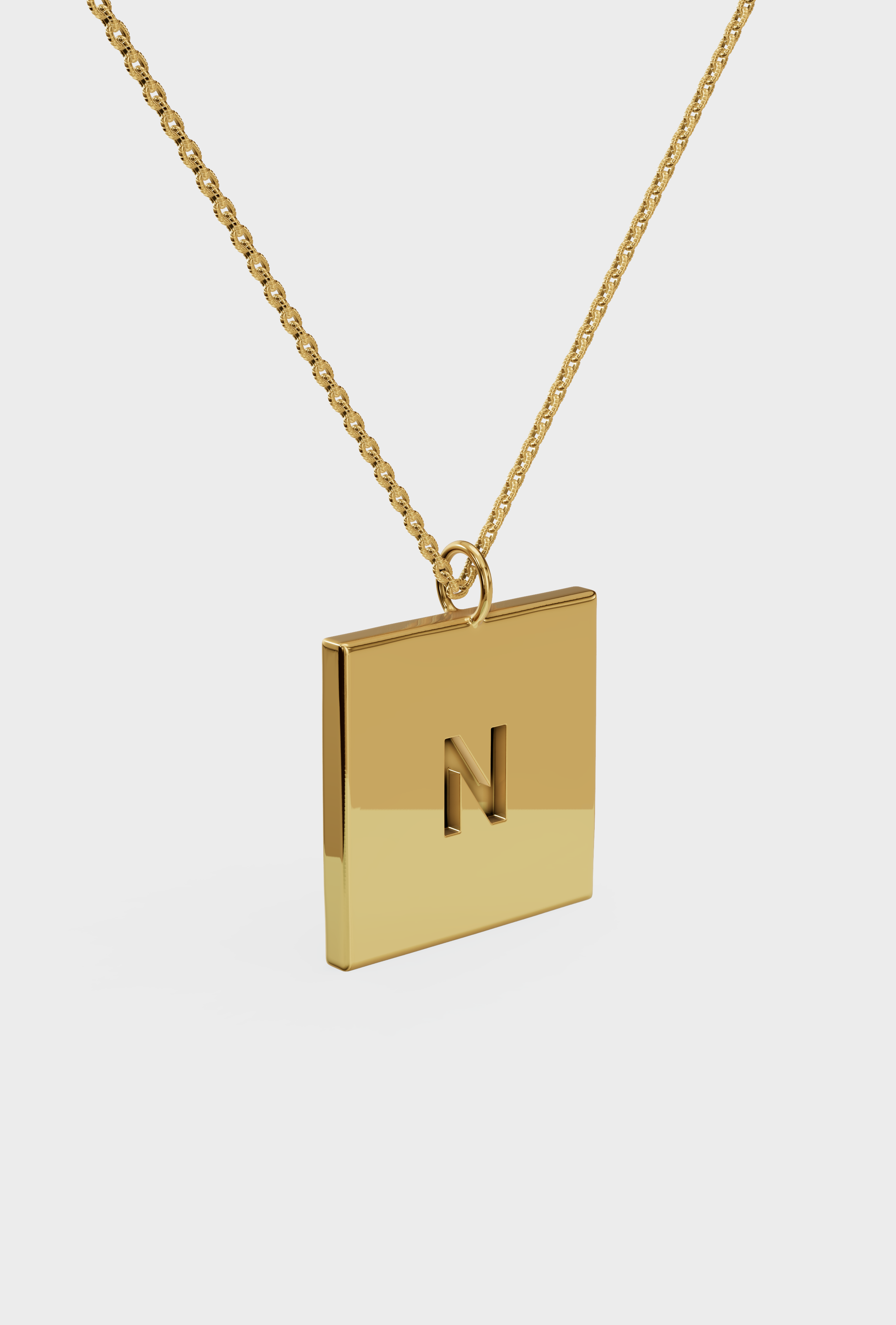 Malaika Arora In Engraved Square Bar Necklace