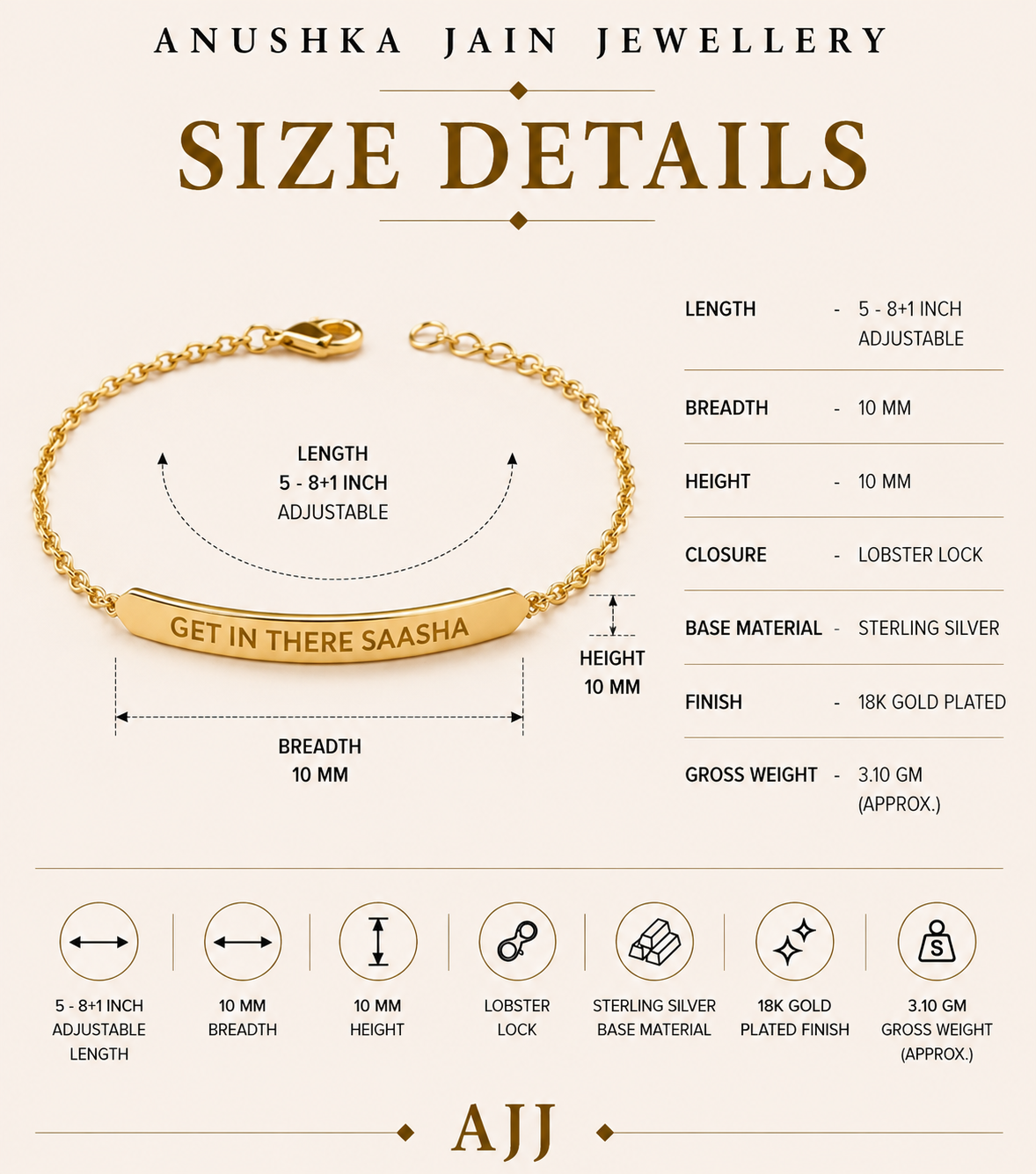 Engrave Bar Bracelet