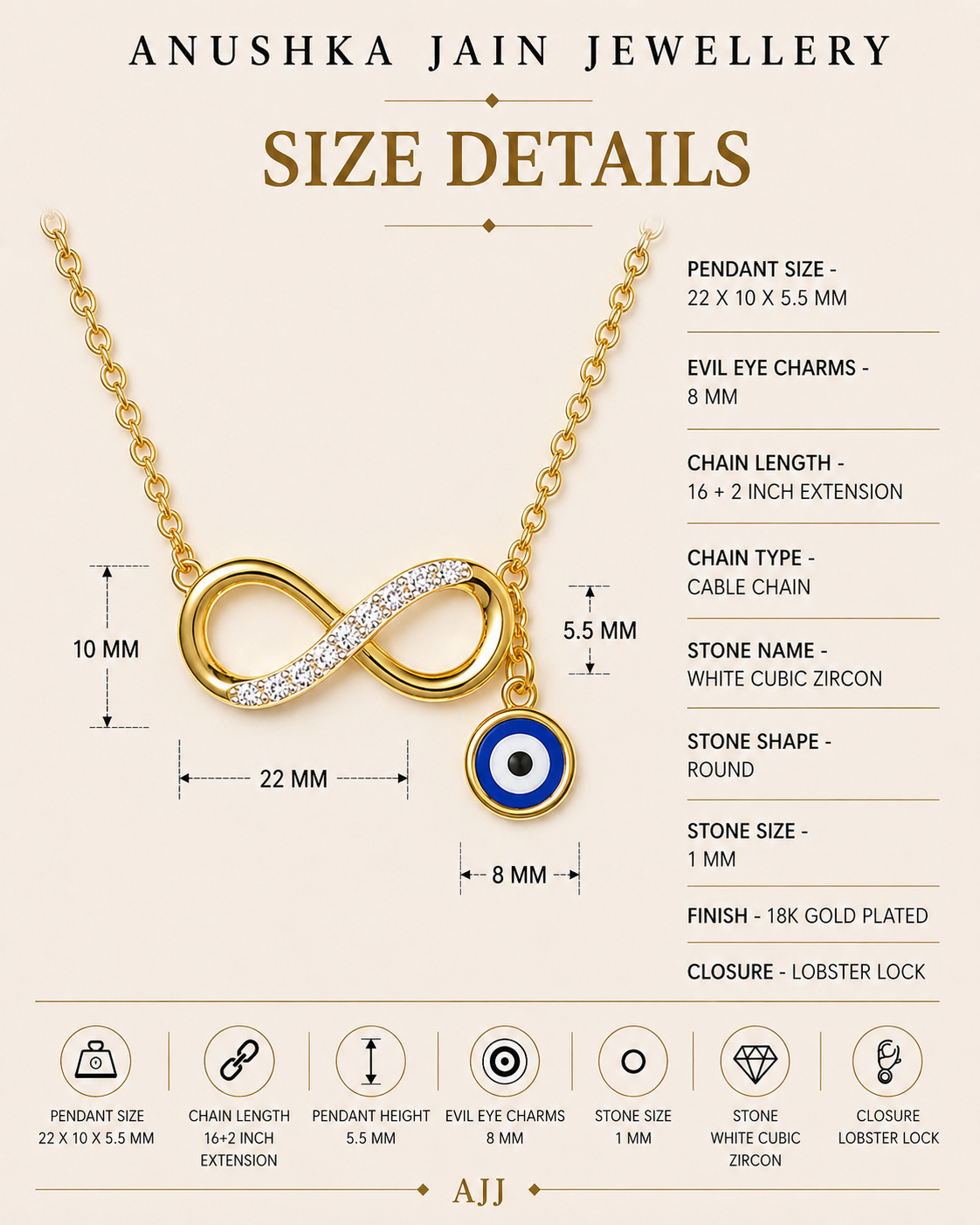Evil Eye Infinity Mangalsutra