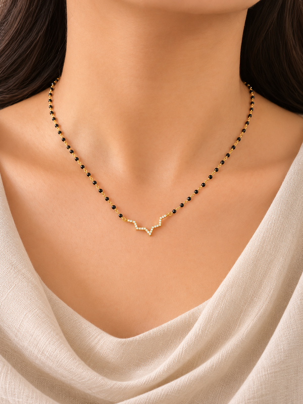Minimal Diamond Mangalsutra
