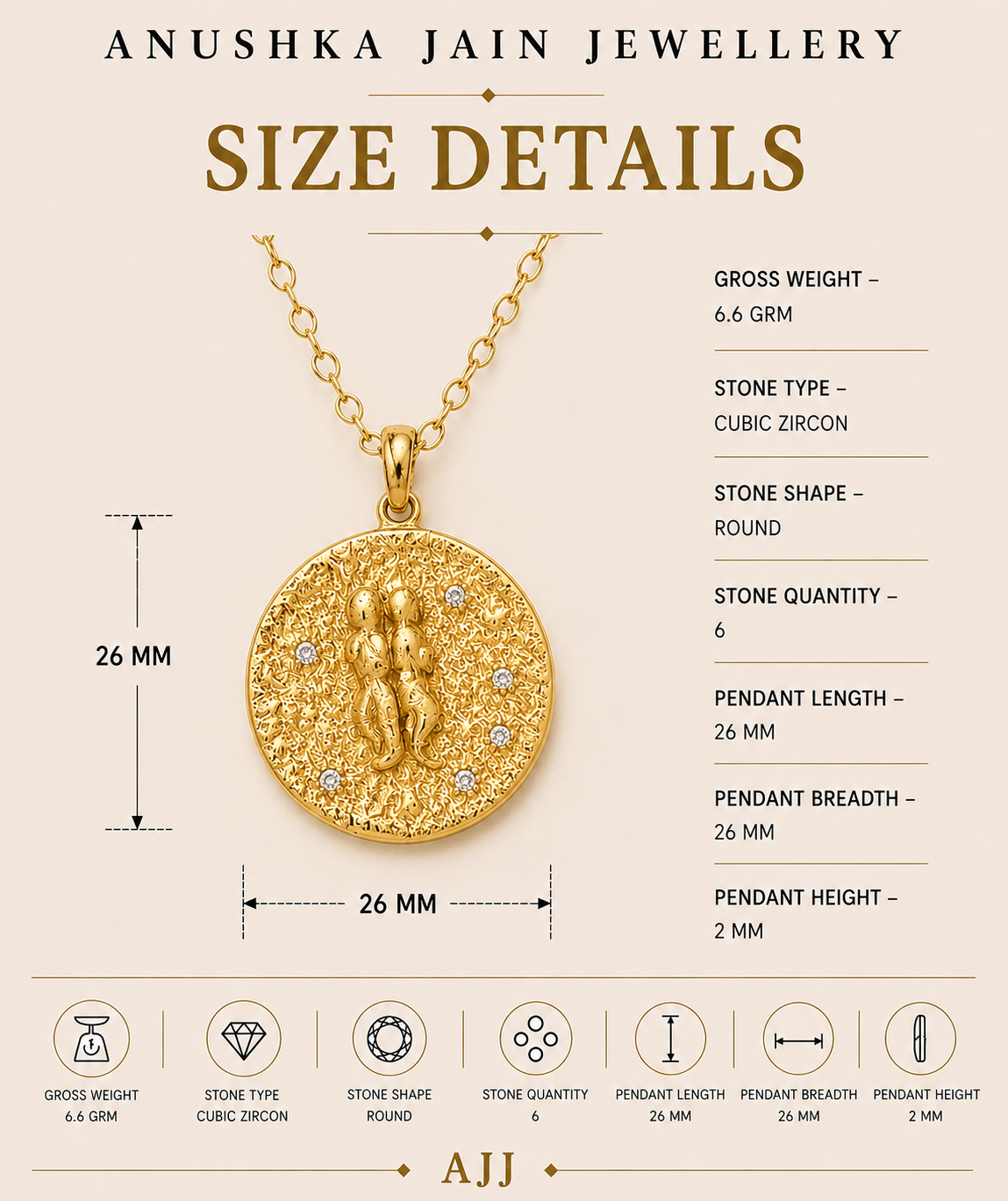 Gemini Zodiac Necklace