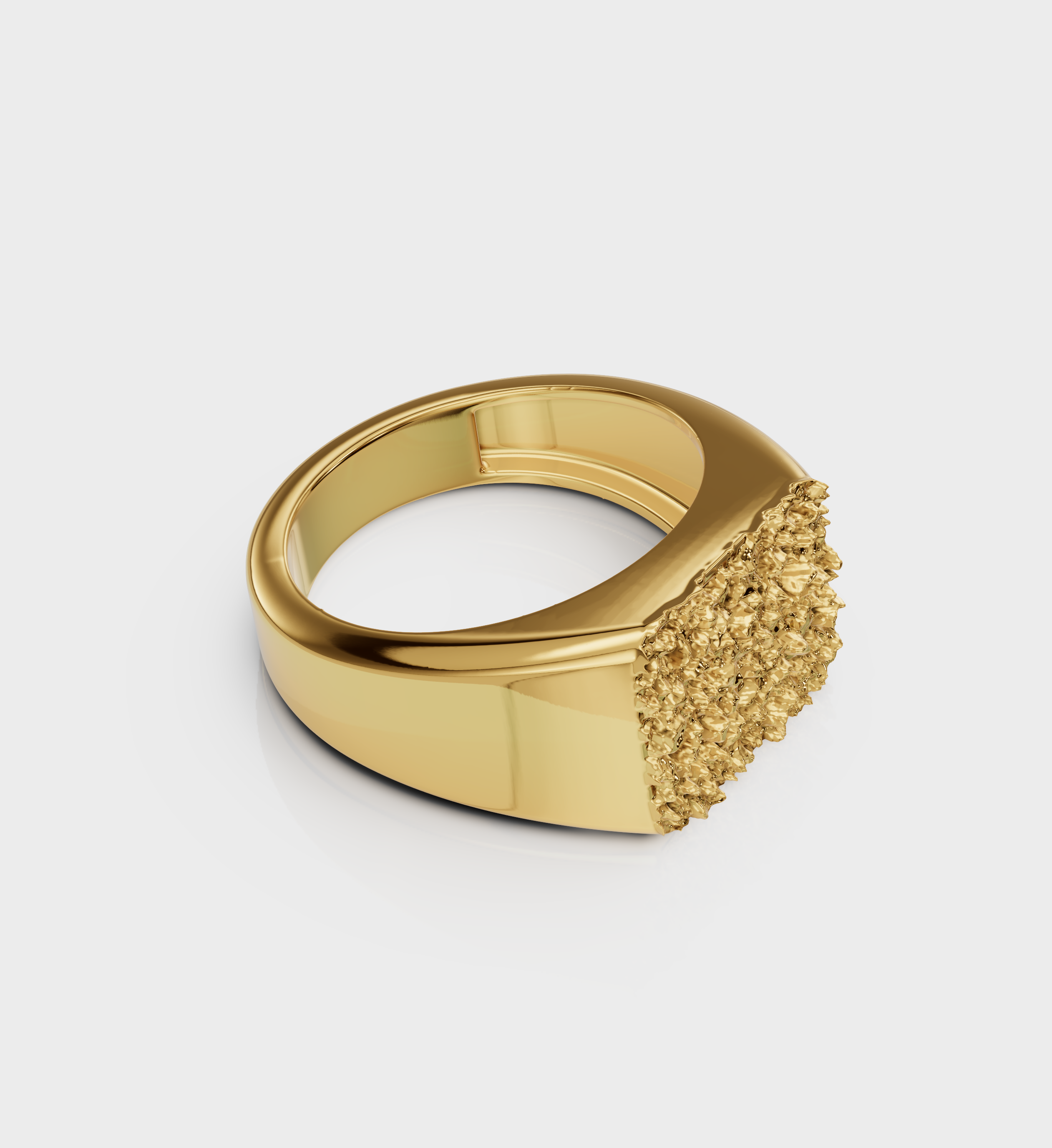 Hammered Square Signet