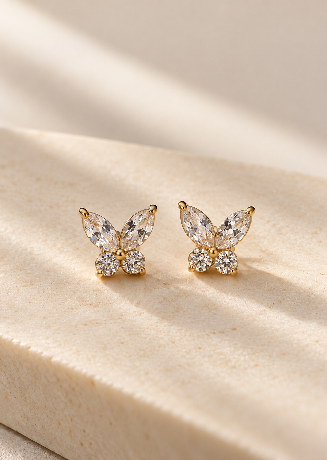 Sparkle Butterfly Stud