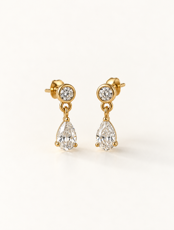 Mini Pear Drop Stud