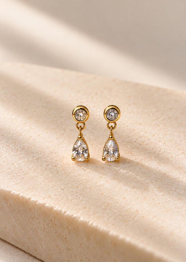 Mini Pear Drop Stud