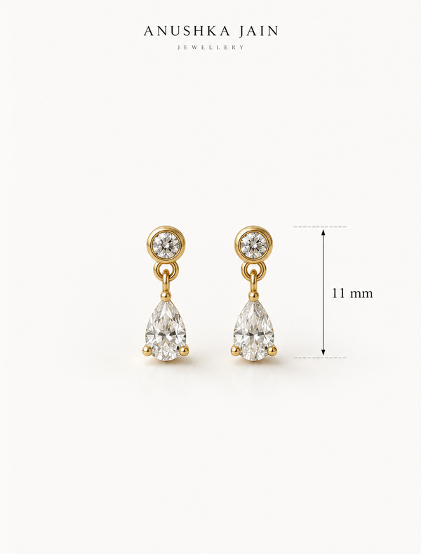 Mini Pear Drop Stud
