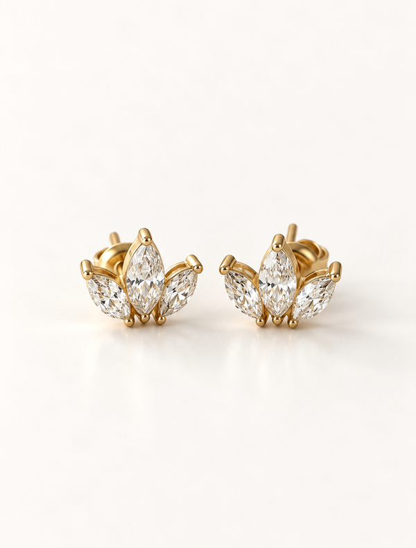 Marquise Spray Stud