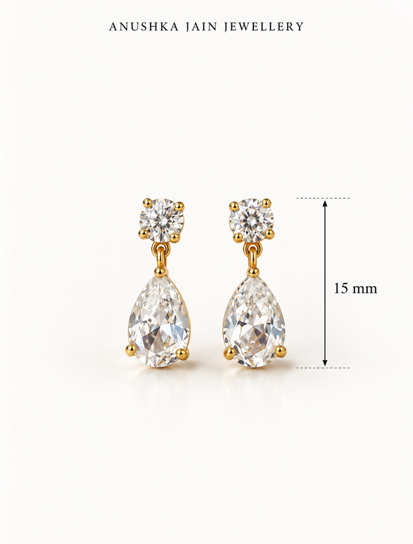 Round Pear Drop Earring