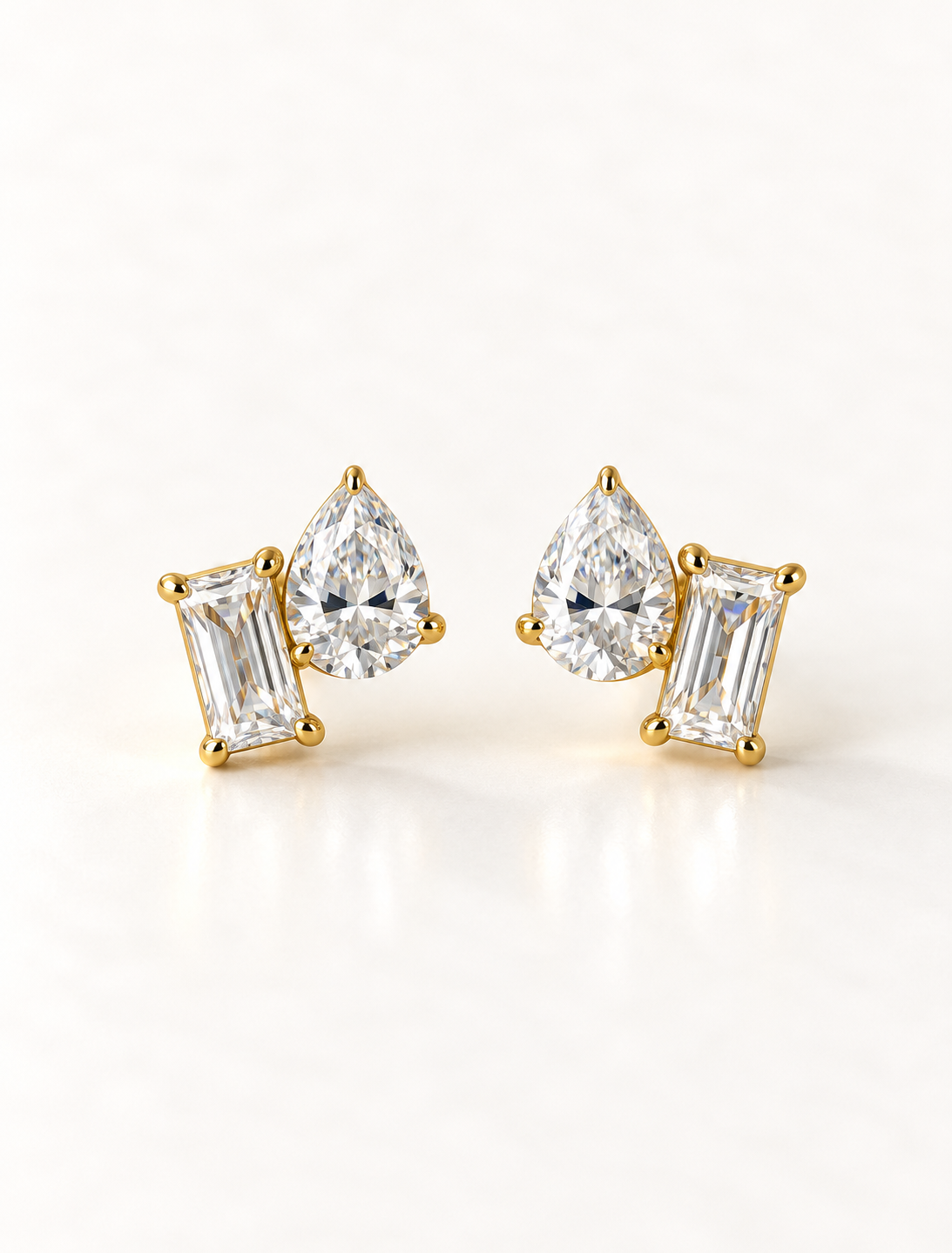 Pear Rectangle Stud