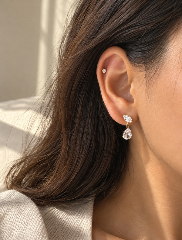 Marquise Pear Duo Drop Earring