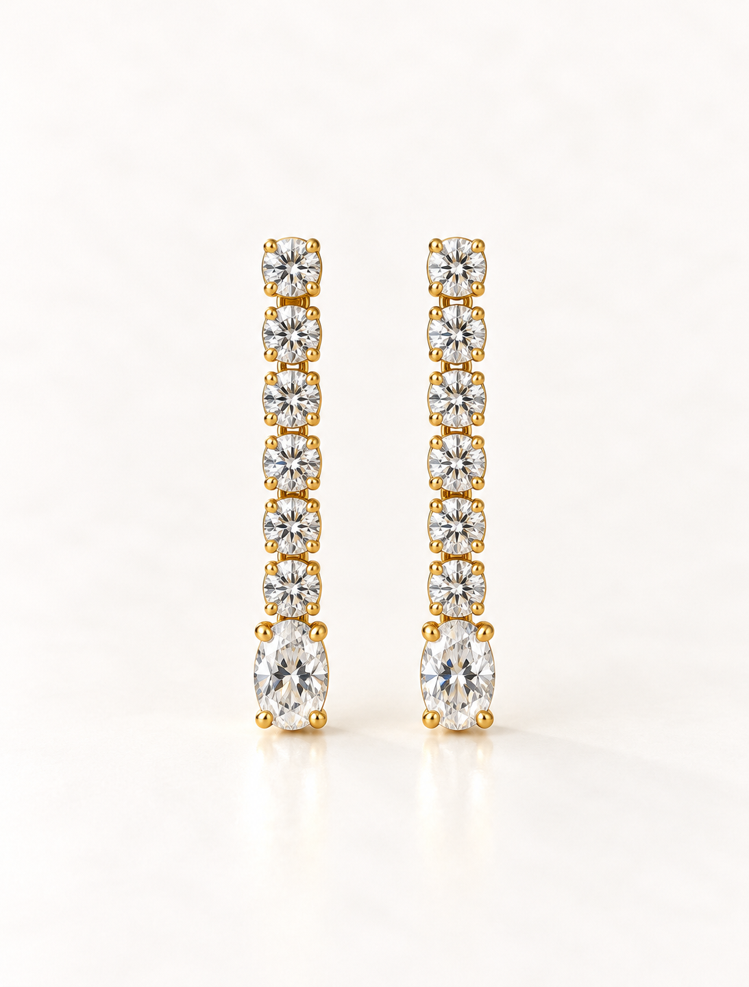 Tennis Line Drop Earring