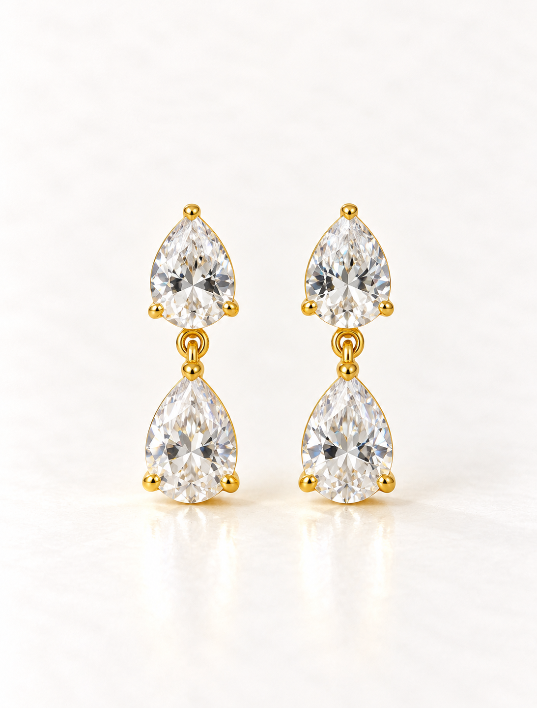 Double Pear Drop Earring