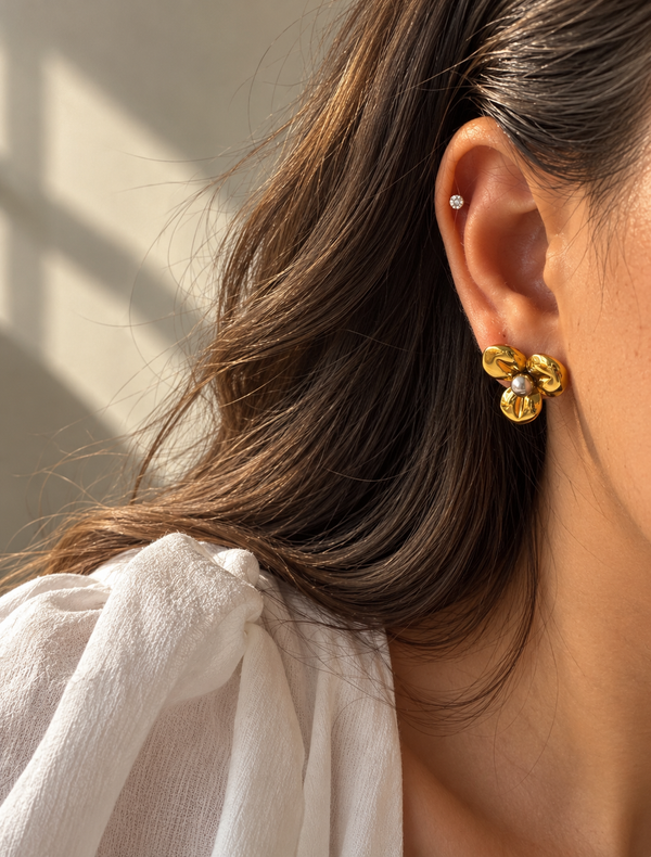 Bead Flower Earring