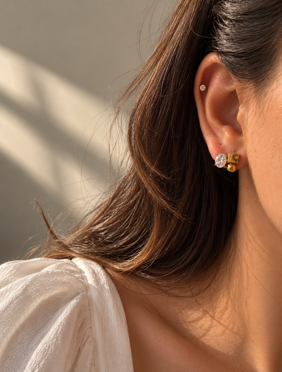 Bead Crystal Stud