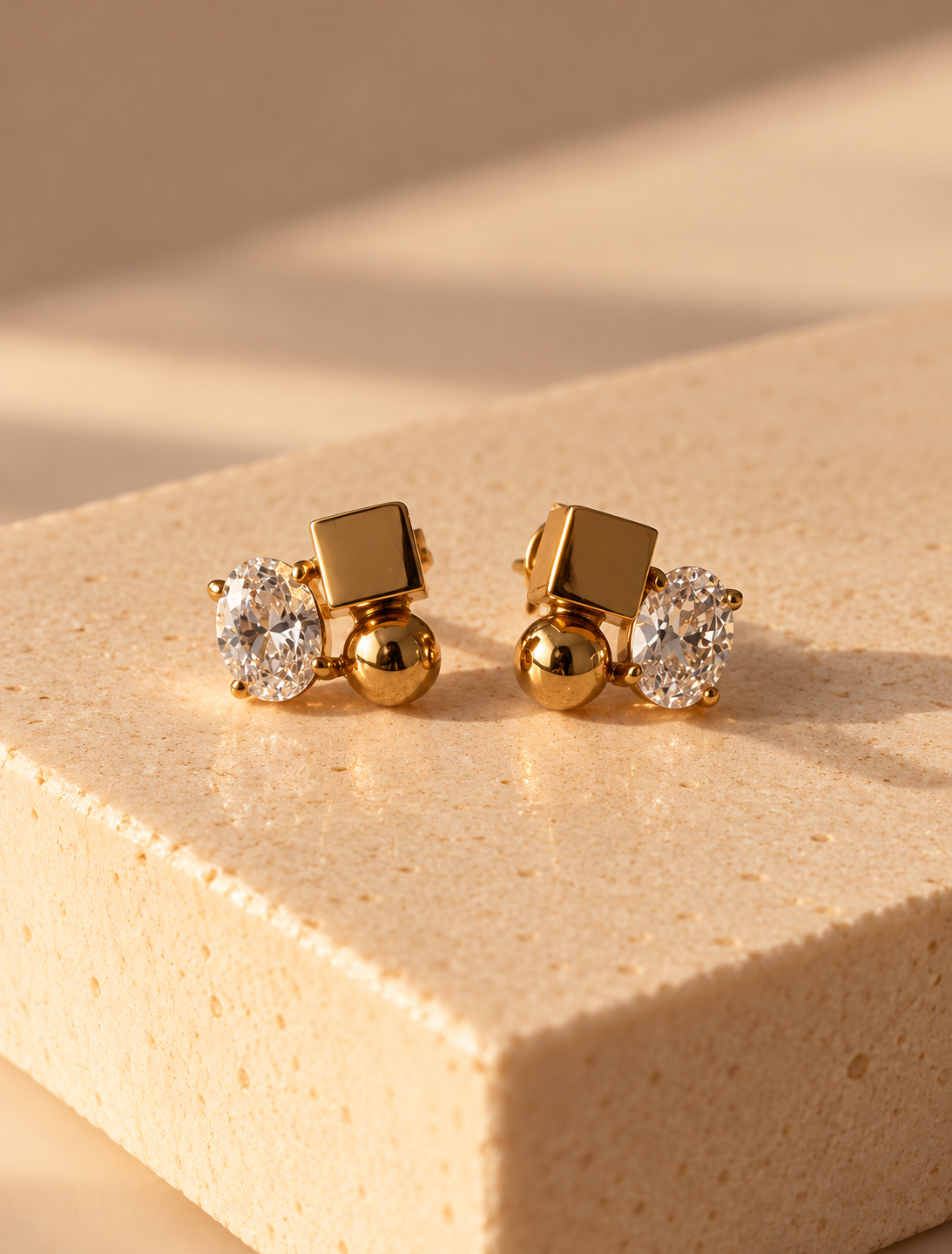 Bead Crystal Stud