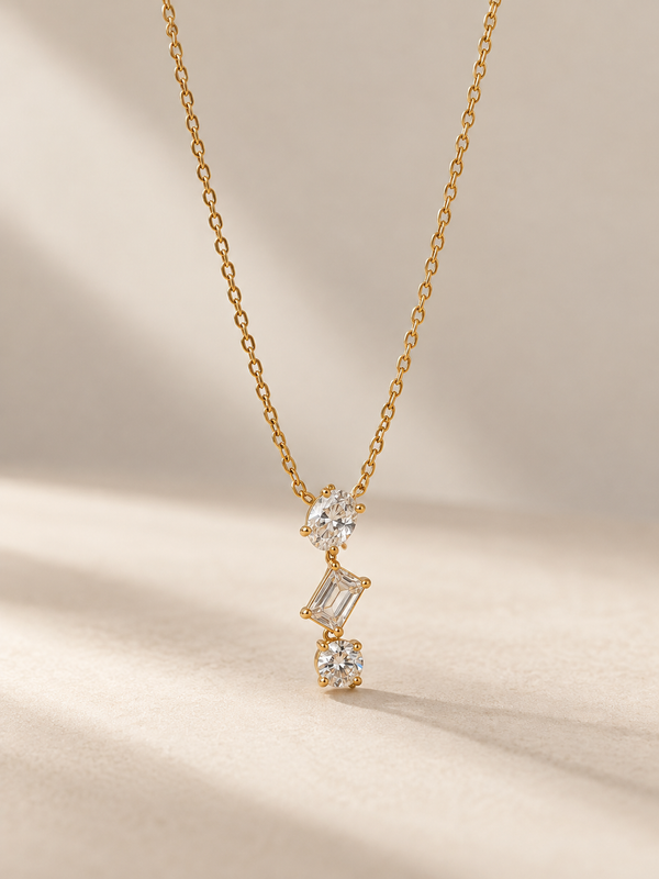 Geometric Drop Necklace