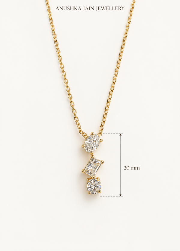 Geometric Drop Necklace