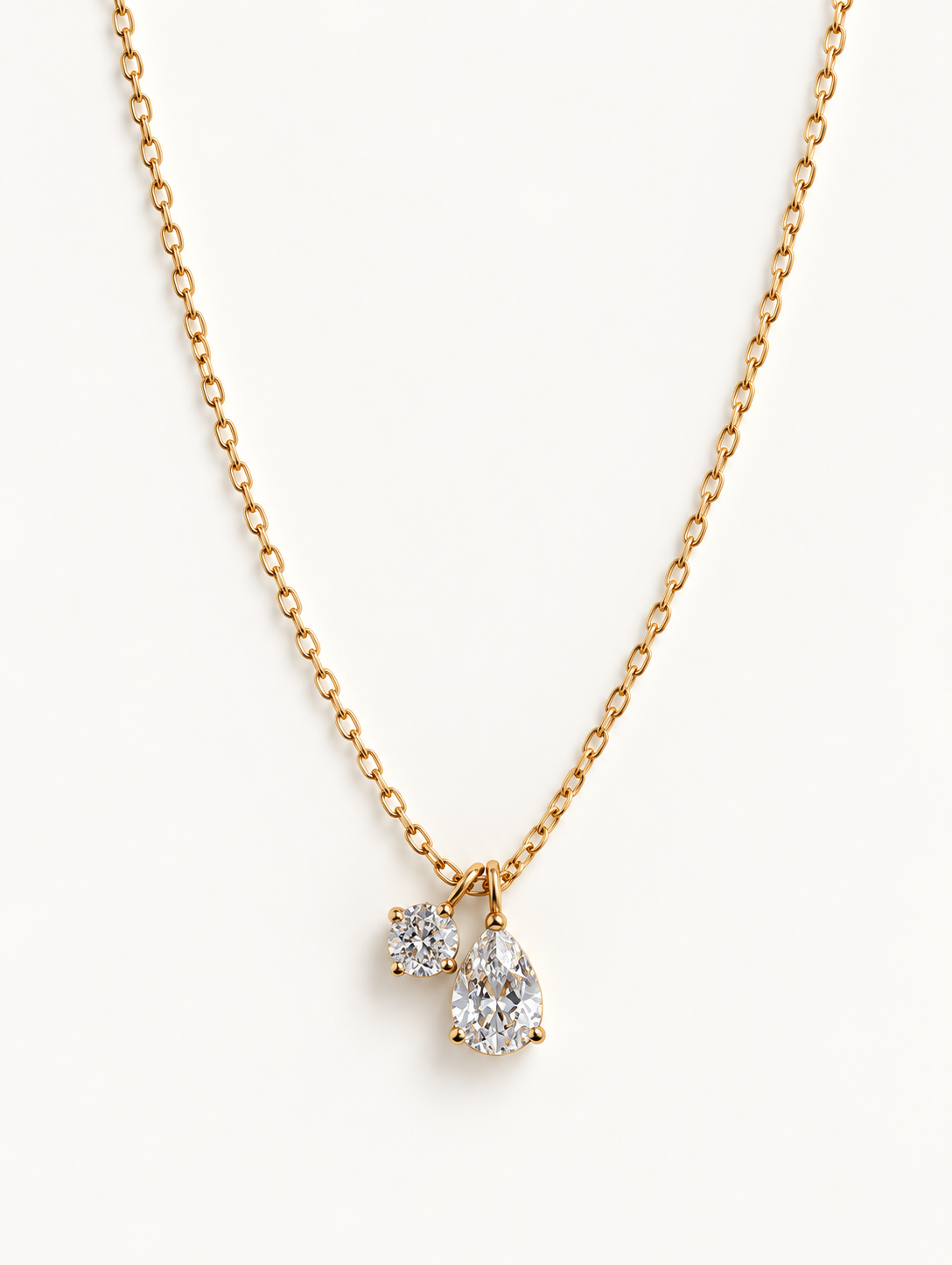 Round Pear Duo Necklace