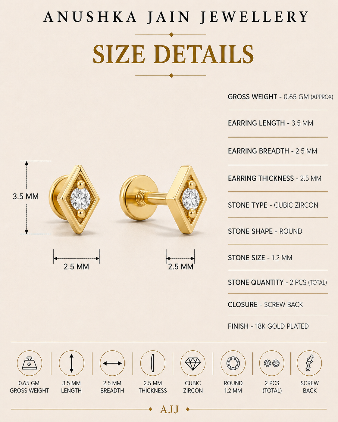 Kite Diamond Studs