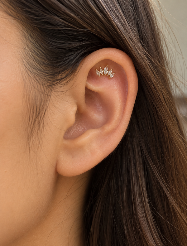 Marquise Fan Stud-Gold