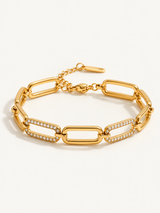 Pave Paperclip Bracelet