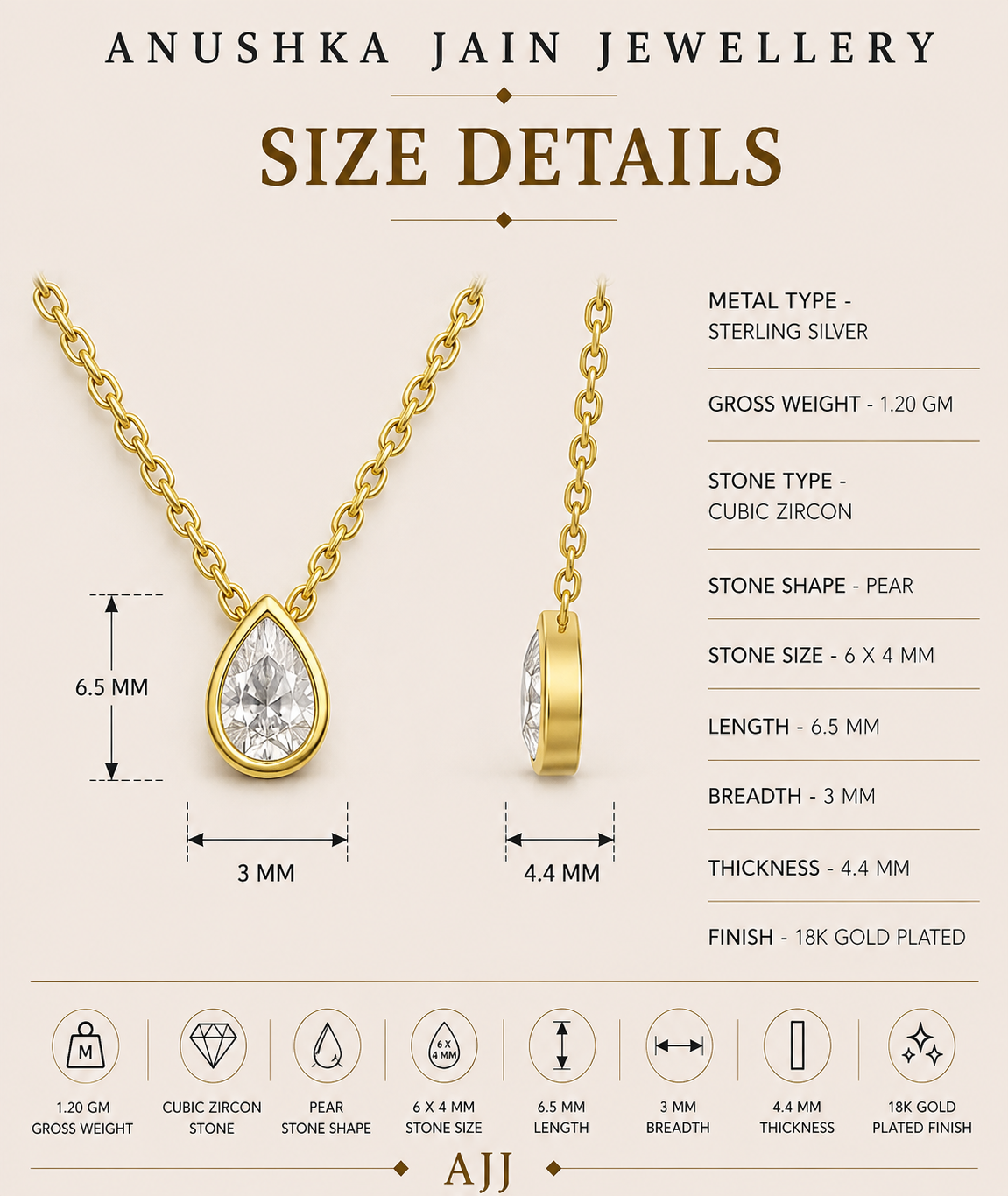 Pear Diamond Necklace
