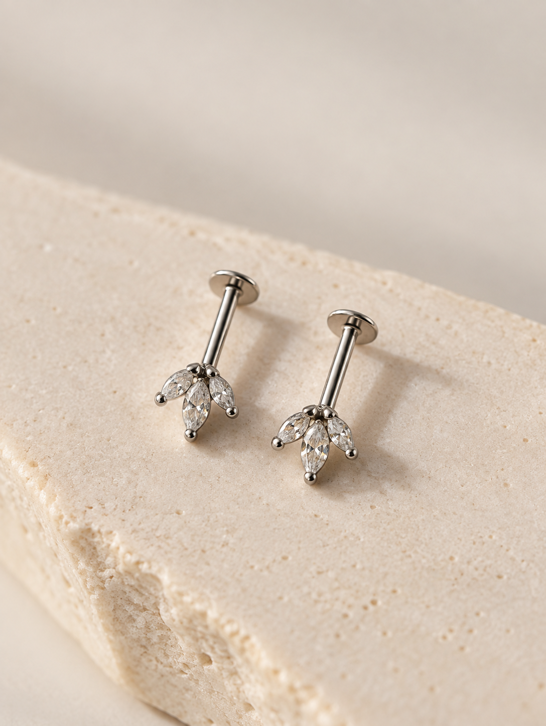 Petal Drop Hanging Stud
