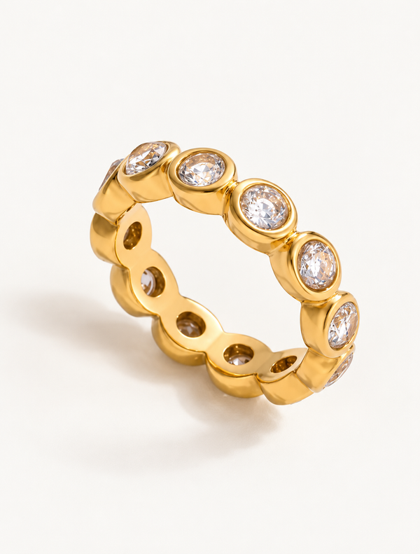 Round Bezel Eternity Ring