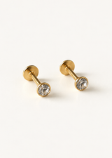 Round Bezel Stud