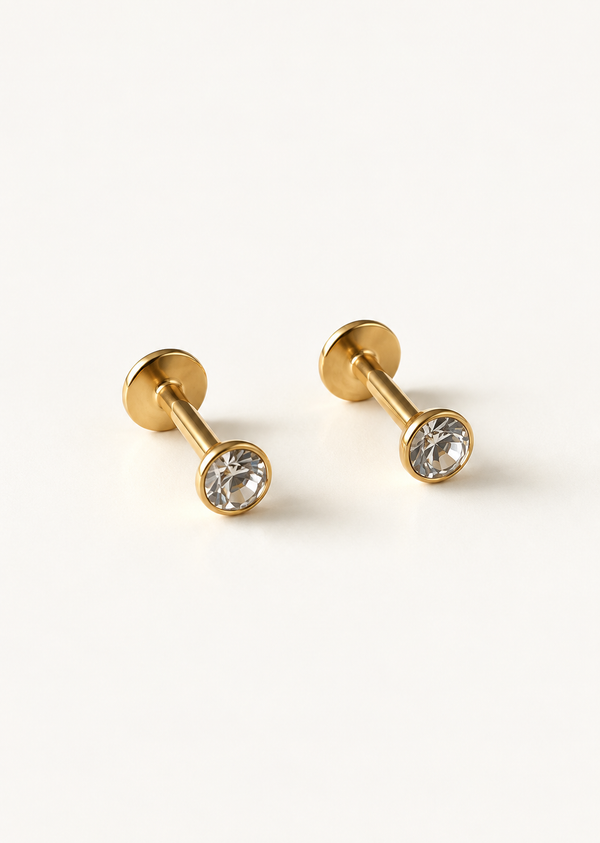 Round Bezel Stud
