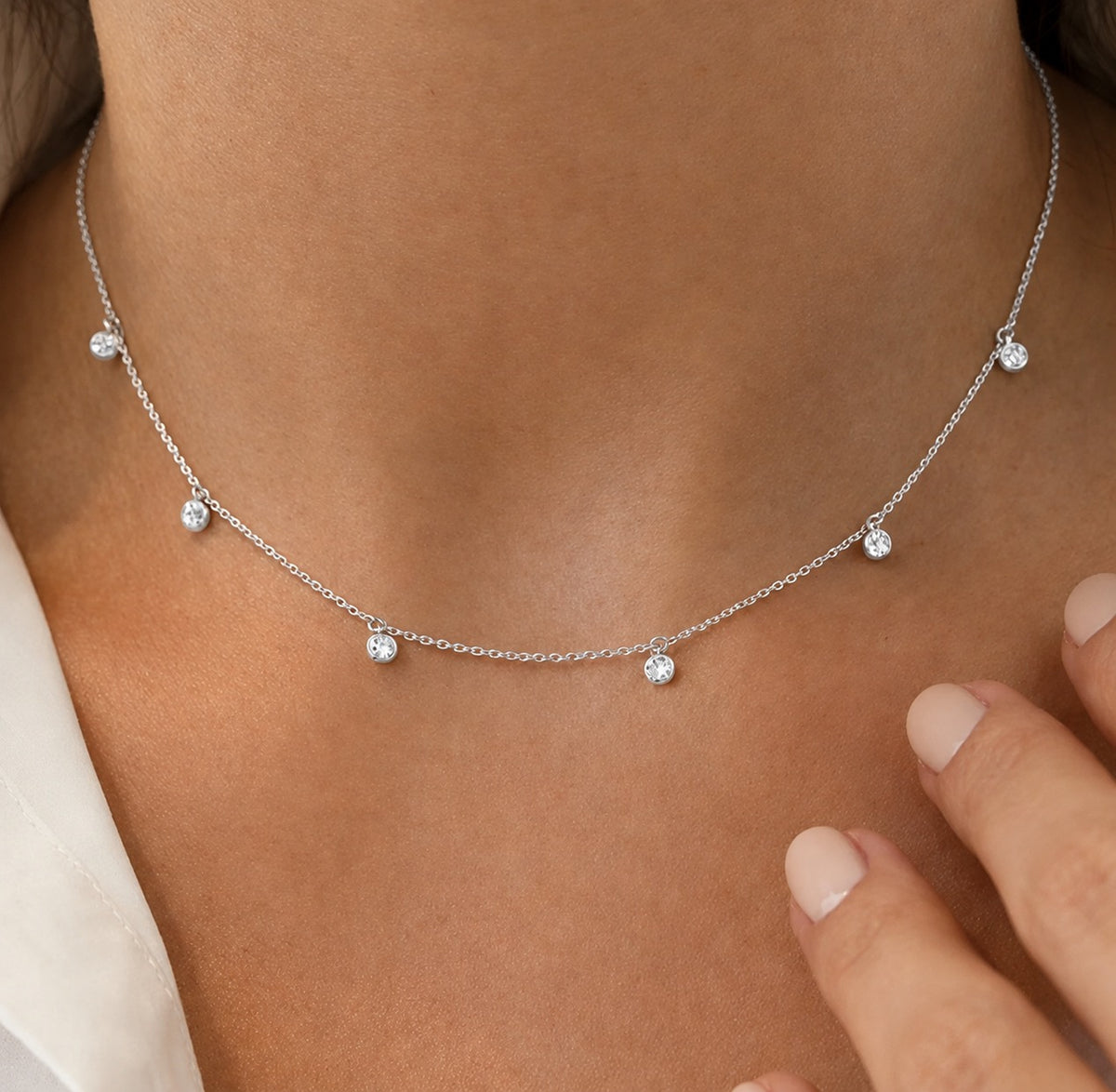 Diamond Droplet Necklace