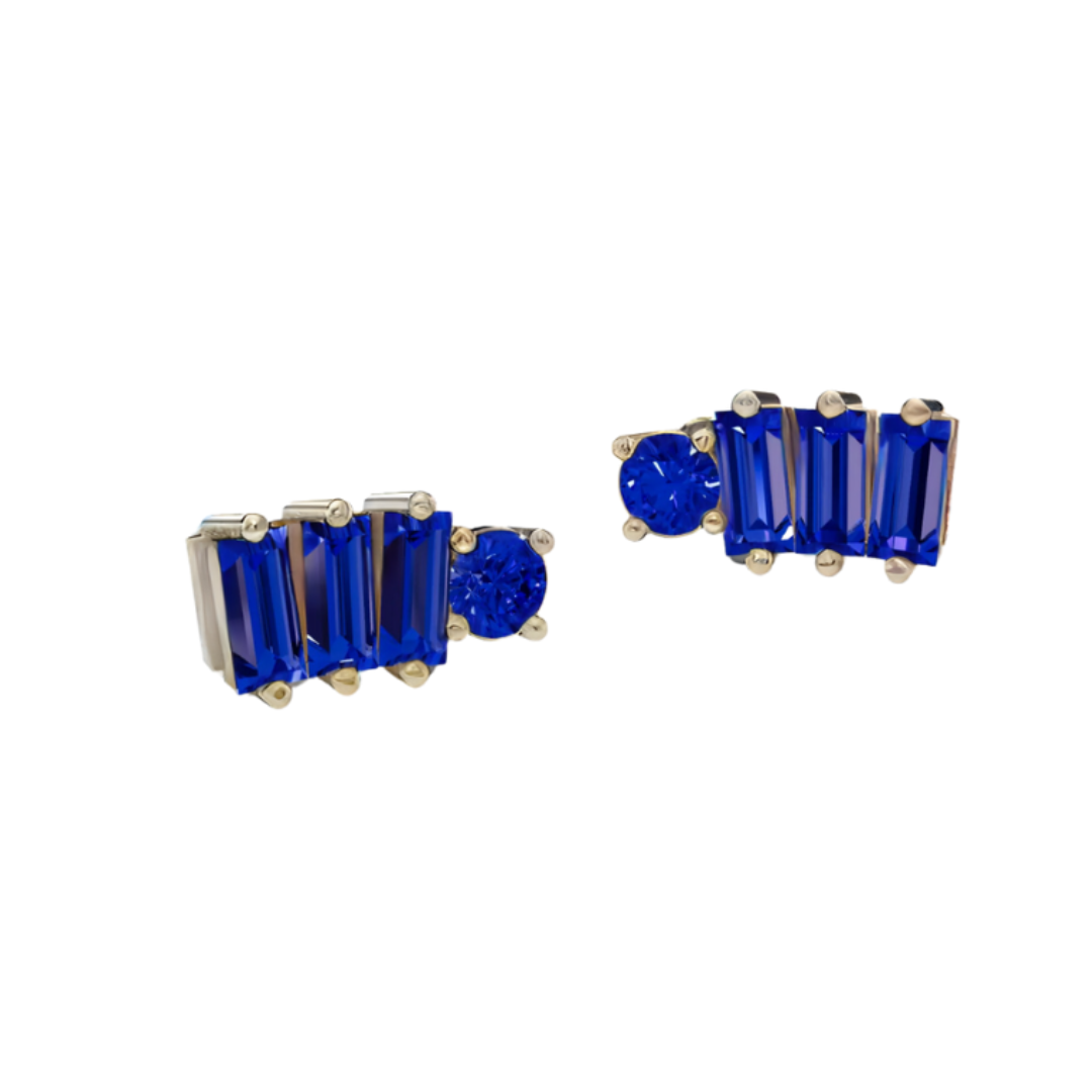 Cobalt Line Studs