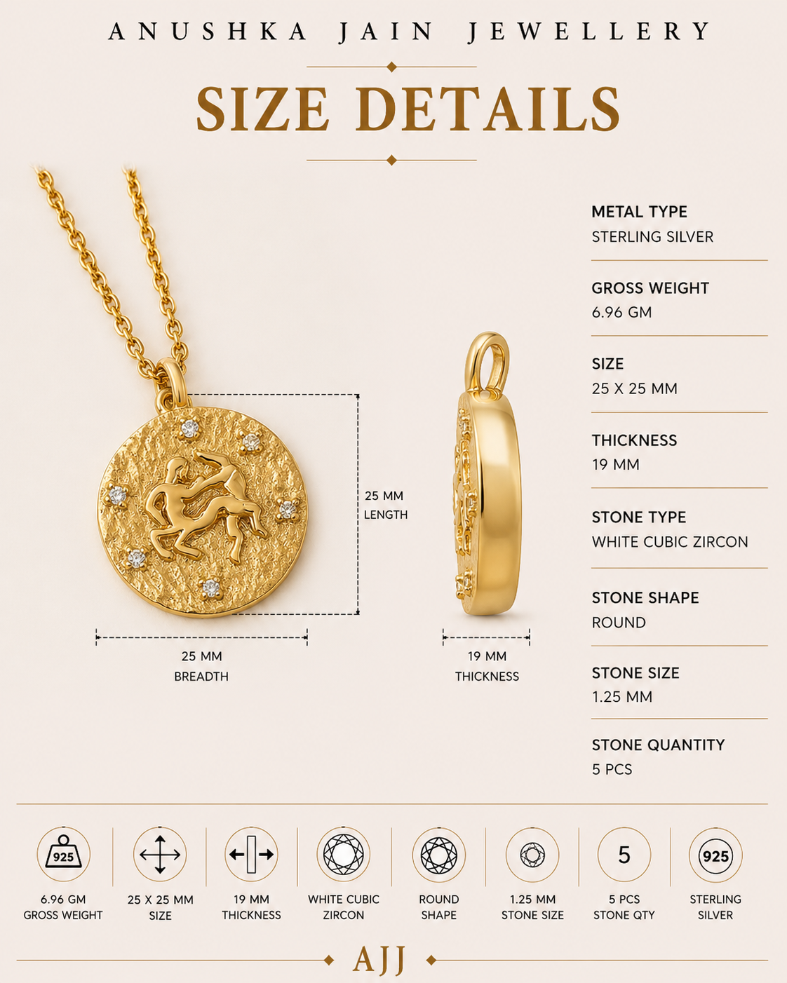 Sagittarius Zodiac Necklace
